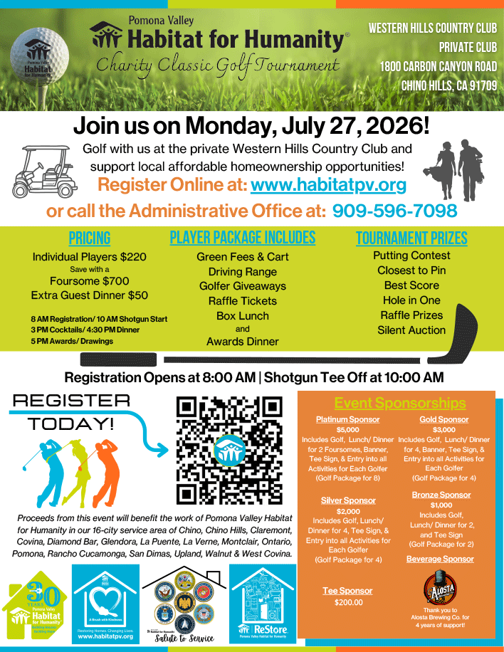 Charity Classic Golf Tournament Early Bird Special Flyer